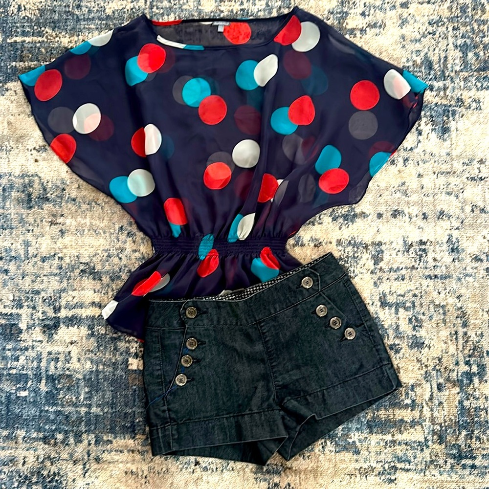 Charlotte Russe top•small•boom•boom•jeans•shorts•size5